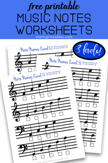 Free Printable Music Notes Worksheets - Mom's Printables
