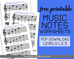 Free Printable Music Notes Worksheets - Mom's Printables