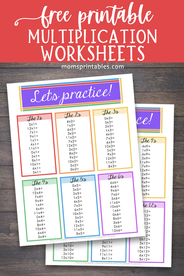 Multiplication Worksheets Free Printable PDF