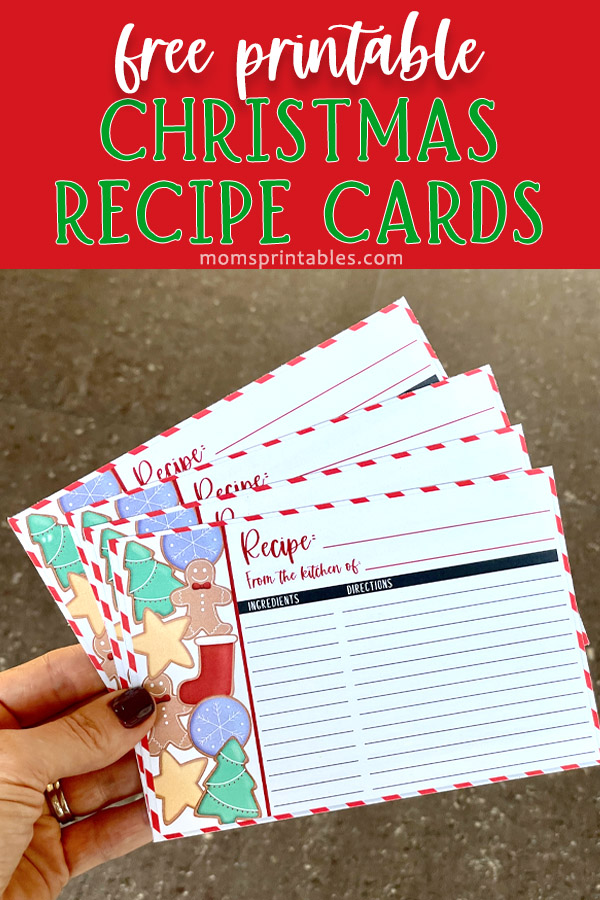 Free Printable Cookie Exchange Recipe Cards | Printable Cookie Swap Recipe Cards | Cookie Exchange Recipe Cards | Free PDF on Moms Printables!