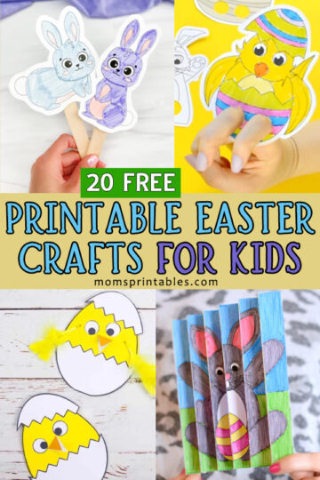 Printable Easter Crafts for Kids | Printable Easter Eggs | Printable Easter Bunny | Printable Easter Coloring Pages | 20 fun PRINTABLE Easter Crafts for Kids over at MomsPrintables!!