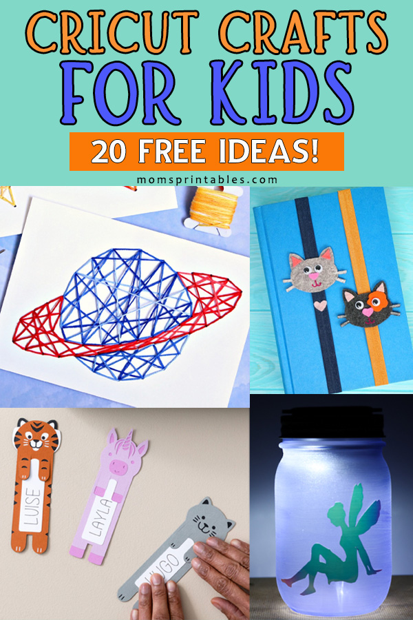 Cricut Crafts for Kids | Cricut Craft Ideas for Kids | Cricut Crafts for Kids to Make | 20 free Cricut crafts for kids to make - ideas on the MomsPrintables blog!