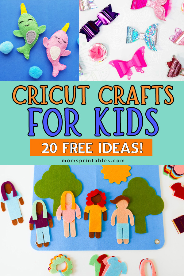 Cricut Crafts for Kids | Cricut Craft Ideas for Kids | Cricut Crafts for Kids to Make | 20 free Cricut crafts for kids to make - ideas on the MomsPrintables blog!