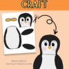 Build a Penguin Craft free printable | penguin craft for kids | Printable penguin craft | Free download at Moms Printables!